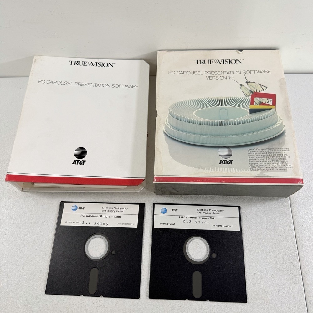 Vintage AT&T True Vision PC Carousel Presentation User Guide & Software‎ 1985